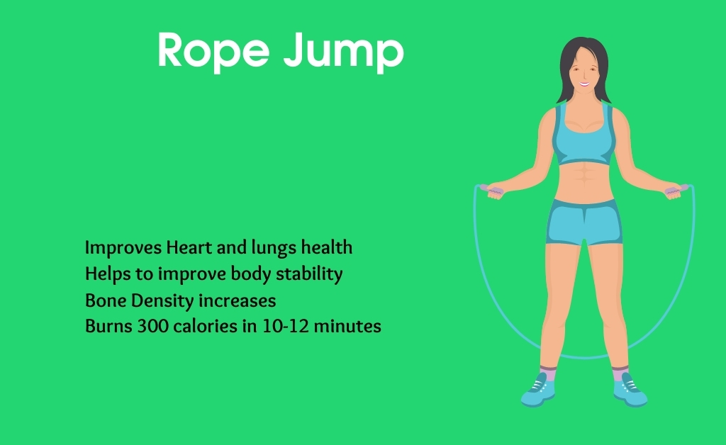 rope jump cardio exercise for minimising belly fat